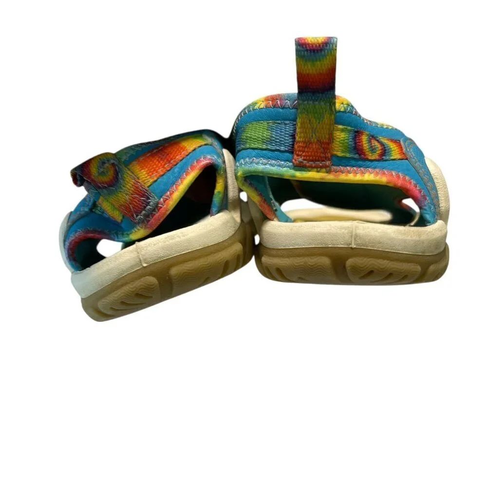 Keen Knotch River Kids Sandals Size 4 Blue Yellow Water Sport Shoes Washable